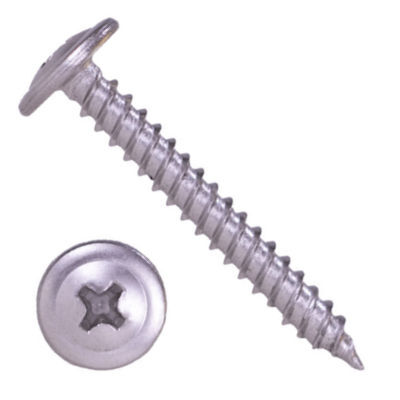 12S5MTP0812 #8-15 X 3/4" Self-Piercing Screws, Modified Truss Head Phillips, Type 17 Point, 305 Stainless, Plain