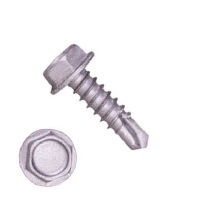 3011H1U1232B3 12-14 X 2" Self-Drilling Screws #3 Pt 5/16" IHWH Unsl Steel Ceramic Silver 1000Hr
