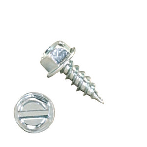 1000H2S0808 #8-15 X 1/2 Self-Piercing Screws, 1/4" Tall IHWH Slotted, Steel Zinc Plated