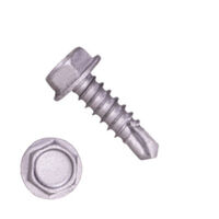 3011H1U1432B3 14-14 X 2" Self-Drilling Screws #3 Pt 3/8" IHWH Unsl Steel Ceramic Silver 1000Hr