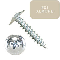 P1000MTP081601 8 X 1" Self-Piercing Screws, Modified Truss Phillips, Steel Zinc Plated, Almond