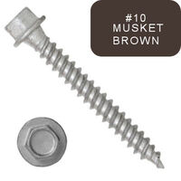 P1011H5U092410 9-15 X 1 1/2" Self-Piercing 1/4" Tall IHWH Unsl Fil Steel Ceramic Silver 1000Hr-Musket Brown