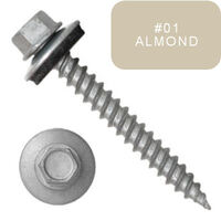 P1011N5U092401 9 X 1 1/2" Self-Piercing Screws, 1/4" Tall IHWH Unsl, Fillet, Sealing, Cer Silver 1000Hr, Almond