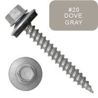 P1011N5U092420 9 X 1 1/2" Self-Piercing Screws, 1/4" Tall IHWH Unsl, Fillet, Sealing, Cer Silver 1000Hr-Dove Gray
