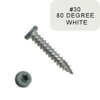 1210P5T0612 #6-18 X 3/4 Self-Piercing Screws, Reduced Pancake, 6-lobe(T10), Type 17, Ceramic White
