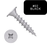 P1211WAQ101802 10-9 X 1 1/8" Self-Piercing Screws, Wafer Phil/Square T17 Steel Ceramic Silver 1000Hr, Black