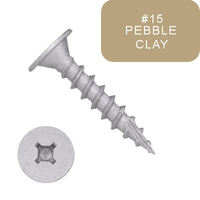 P1211WAQ101815 10-9 X 1 1/8" Self-Piercing Screws, Wafer Phil/Square T17 Steel Ceramic Silver 1000Hr, Pebble Clay