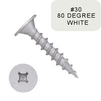 P1211WAQ101830 10-9 X 1 1/8" Self-Piercing Screws, Wafer Phil/Square T17 Steel Ceramic Silver 1000Hr, White