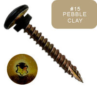 #10-16 X 1-1/2 Self-Piercing Screws, Truss 6-Lobe, Seal Washer, Hi-Lo, Type 17, Yel Znc Pebble Clay
