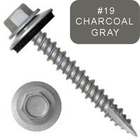P1411N4U122419 #12-15 X 1-1/2 Self-Piercing Screw, 1/4"Tall IHWH Wide Usl, Fil, Seal, HiLo, T17, Cer Silv, Charcoal