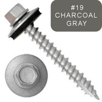 P1411N5U102419 #10-16 X 1-1/2 Self-Piercing Screw, 1/4"Tall IHWH Wide Usl, Fil, Seal, HiLo, T17, Cer Sil, Charcoal
