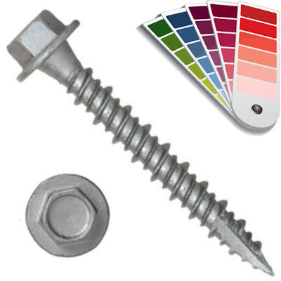 P1411H4U104099 #10-16 X 2-1/2 Self-Piercing Screws, 1/4" Tall IHWH Wide Unsl, Fillet, HiLo, T17, Cer Silv, Custom