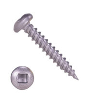 #8-15 X 1/2 Self-Piercing Screws, Pan Head Square, 410 Stainless, Passivated